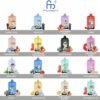 13 RandM Fumot Digital 12K puffs Disposable E Cigarettes vape  850mah 2% 5% 52 Flavors 12000 puffs