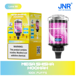 JNR MEGA Shisha Hookah 100K puffs Disposable E Cigarettes vape 22000mah 2% 12 Flavors 4pcs/box 100000 puffs