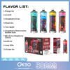 04 OKSO shisha hookah mega 50k Disposable E Cigarettes vape LED Display 0/2/3/5% 10 Flavors 50000 puffs