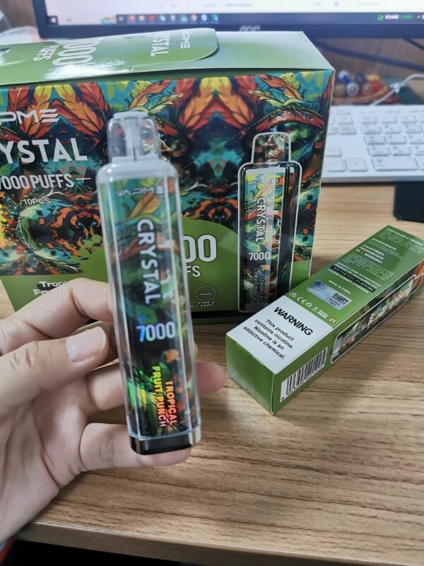 1.2 Vapme Crystal 7000 puffs isposable E Cigarettes vape 650mah 2% 43 Flavors 7K puffs
