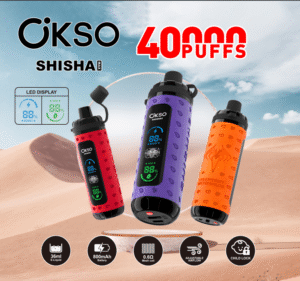 1748836264520 OKSO Shisha Max 40k puffs Disposable E Cigarettes vape 800mah 0/2/3/5% 10 Flavors 40000 puffs