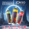 1748840002357 OKSO shisha hookah mega 50k Disposable E Cigarettes vape LED Display 0/2/3/5% 10 Flavors 50000 puffs
