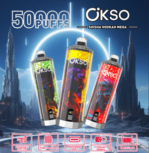 1748840002357 OKSO shisha hookah mega 50k Disposable E Cigarettes vape LED Display 0/2/3/5% 10 Flavors 50000 puffs