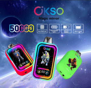1748843409708 OKSO Magic mirror 50k puffs Disposable E Cigarettes vape 850mah 0/2/3/5% 10 Flavors 50000 puffs