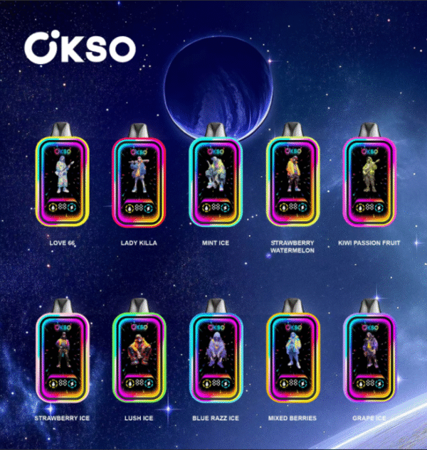 1748843445820 OKSO Magic mirror 50k puffs Disposable E Cigarettes vape 850mah 0/2/3/5% 10 Flavors 50000 puffs