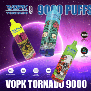VOPK Tornado 9000 puffs Disposable E Cigarettes vape 600mah 18ml 5% 10 Flavors 9k puffs