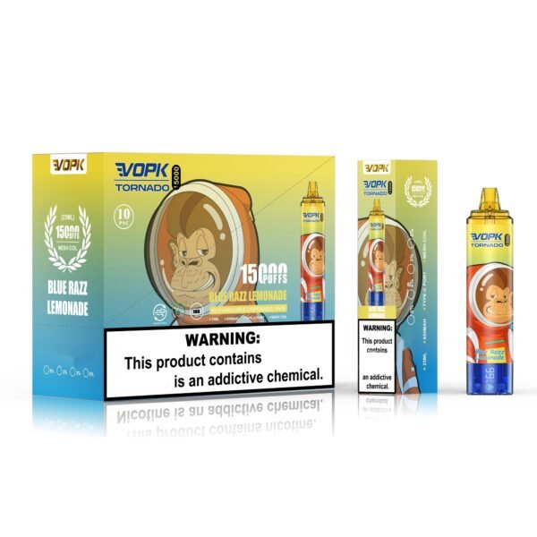 VOPK Tornado 15000 puffs Disposable E Cigarettes vape 600mah 25ml 2% 10 Flavors 15k puffs