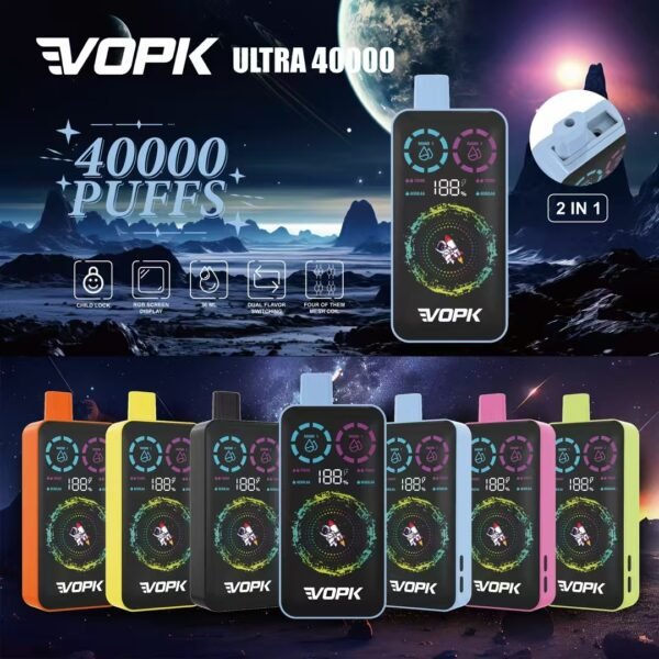 VOPK ULTRA 40k puffs Disposable E Cigarettes vape 650mah Double flavor 2% 10 Flavors 40K puffs