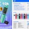 2025.05.06 JNR CATALOG-FOX-英版 JNR Fox 10000 puffs Disposable E Cigarettes vape 800mah 2+10ml 2% 15 Flavors 10K puffs
