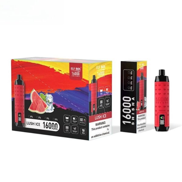 333 ELF BOX SHISHA 16000 puffs Disposable E Cigarettes vape 600mah 0/2/3/5% 12 Flavors 16K puffs
