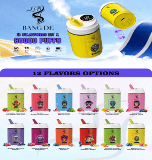 Bang DE 60K puffs Disposable E Cigarettes vape 60ML 850mah 0/2/3/5% 12 Flavors 60000 puffs