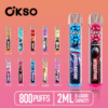 9273677f914bfc7808db73a04a0535d OKSO Crystal bar 800 puffs Disposable E Cigarettes vape 400mah 0/2/3/5% 10 Flavors RGBLED