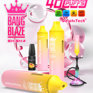 Bang Blaze shisha 40K puffs Disposable E Cigarettes vape 40ml 1000mah 0/2/3/5% 12 Flavors 40000 puffs