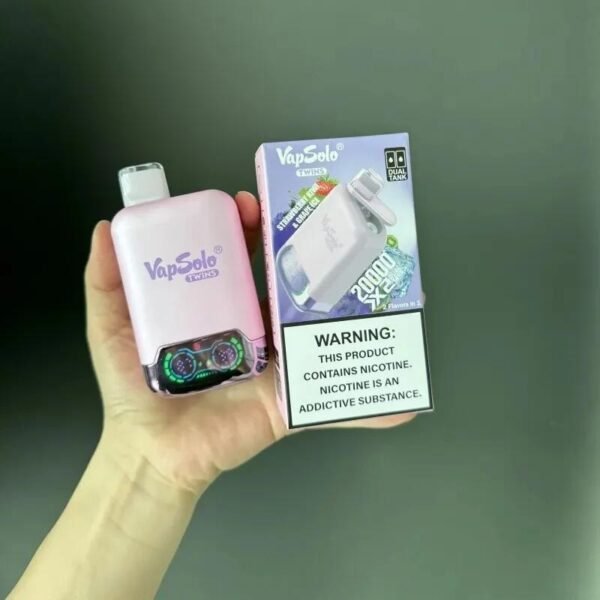 K6HNX)5KEHAB`66CP%_~NJ3 Vapsolo Twins 20000 puffs Disposable E Cigarettes vape 650mah 2% 10 Flavors 20K puffs