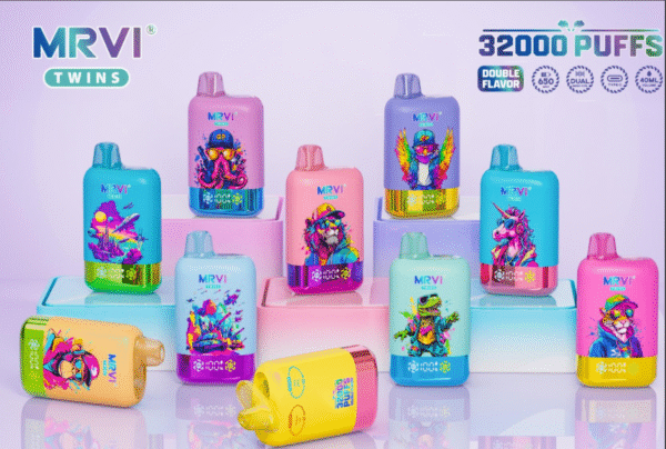 MRVI TWINS 32000 2 MRVI TWINS 32000 puffs Disposable E Cigarettes vape Double Flavors 40ml 2/5% 32K puffs