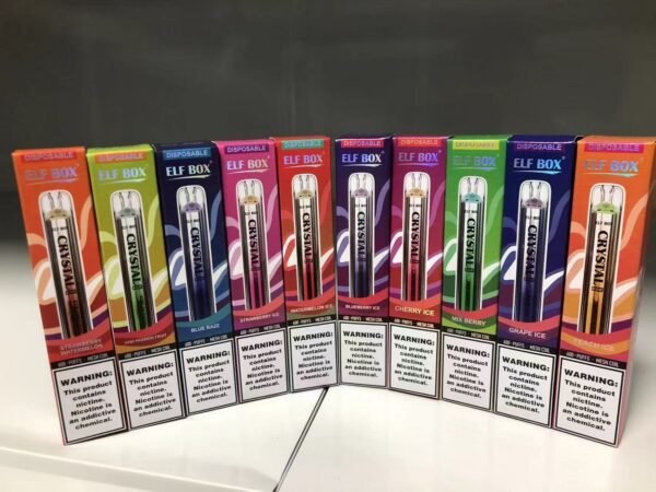 eca01c0a333ca1f00aacdeed272ea0b ELF BOX CRYSTAL BAR 600 puffs Disposable E Cigarettes vape 500mah 0/2/5% 10 Flavors 1.6ohm
