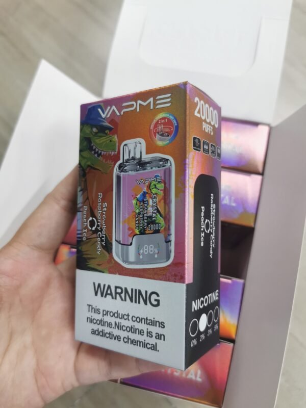 mmexport1729065278093 Vapme Crystal Twins 20K puffs Disposable E Cigarettes vape 1.0ohm 2%  20 Flavors 20000 puffs