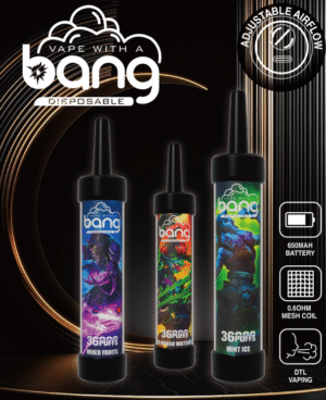 Bang 36000 puffs Disposable E Cigarettes vape 8pcs/boxs 0.6 ohm 650mah 0/2/3/5% 12 Flavors 36k puffs