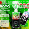 Bang Tornado 40K puffs Disposable E Cigarettes vape 40ml 8pcs/boxs 850mah 0/2/3/5% 12 Flavors 40000 puffs
