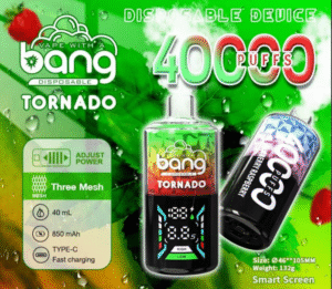 Bang Tornado 40K puffs Disposable E Cigarettes vape 40ml 8pcs/boxs 850mah 0/2/3/5% 12 Flavors 40000 puffs