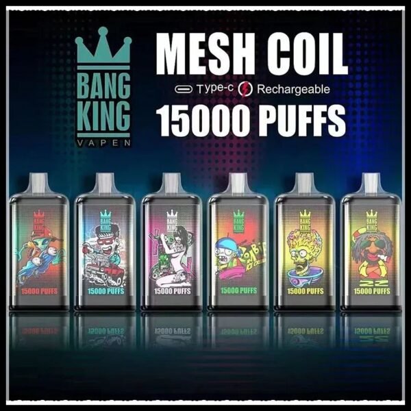 Bang king 15K Disposable E Cigarettes vape 550mah 25ml 0/2/3/5% 1.0ohm 15K puffs