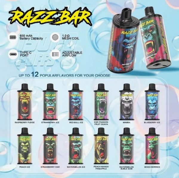 1752302548467 Razz Bar 15000 puffs EU warehouse Ship Disposable E Cigarettes vape 650mah 16 Flavors 15K puffs