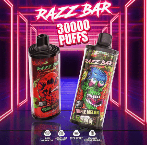 1752302959700 Razz Bar 30000 puffs EU warehouse Ship Disposable E Cigarettes vape 650mah 16 Flavors 30K puffs