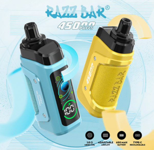 1752303582221 Razz Bar 45000 puffs Disposable E Cigarettes vape 650mah 10 Flavors 45K puffs