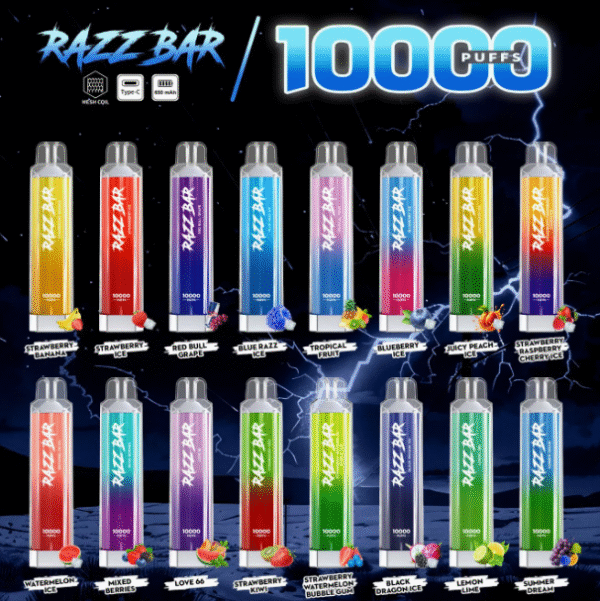 1752303825649 Razz Bar crystal 10000 puffs EU warehouse Ship Disposable E Cigarettes vape 650mah 16 Flavors 10K puffs