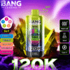 Bang 120K puffs 5in1 flavors Disposable E Cigarettes vape 650mah 40ml 12 Flavors 120000 puffs