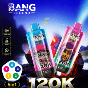 Bang 120K puffs 5in1 flavors Disposable E Cigarettes vape 650mah 40ml 12 Flavors 120000 puffs